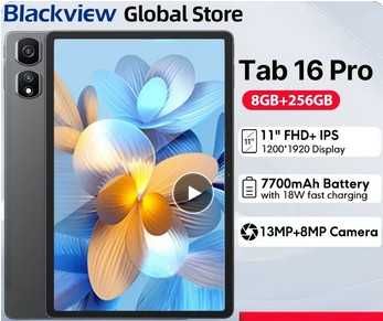 Планшет Blackview Tab 16 Pro 8+16/256GB 11" Android 14 LTE + Чохол