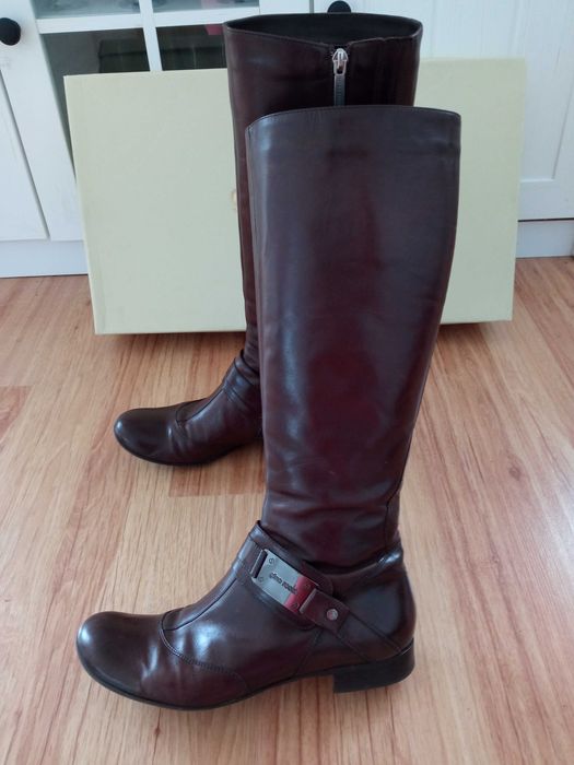 GINO ROSSI kozaczki damskie r. 37,5 oficerki skóra naturalna