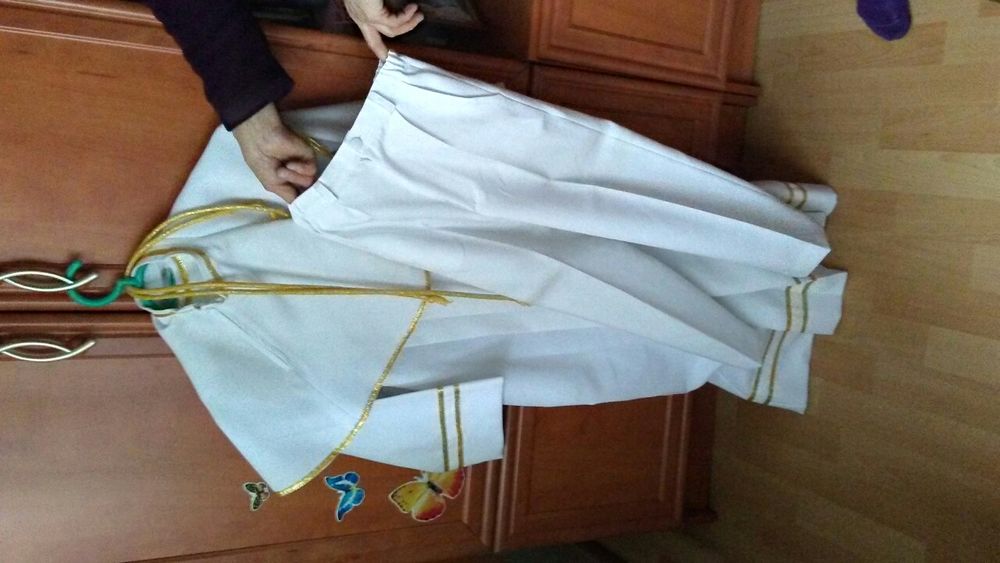Alba komunijna długa spodnie, sznurek