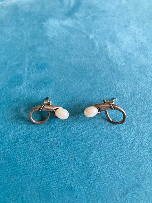 Srebrny komplet łańcuszek wisiorek kolczyki srebro 925