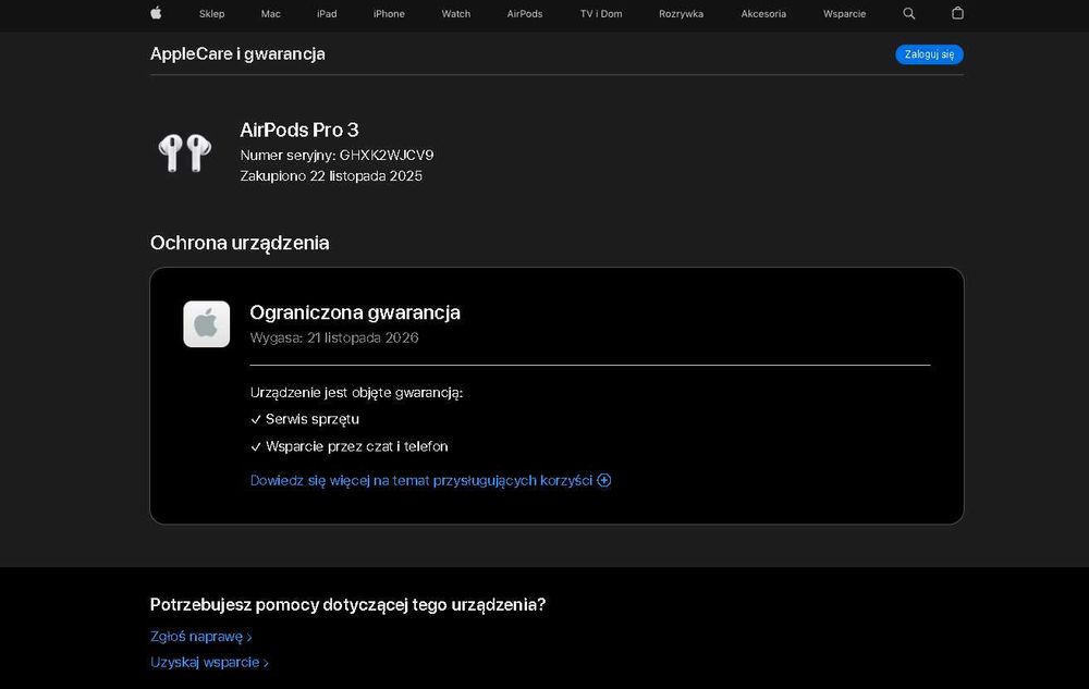 Używane Apple AirPods Pro 3 ANC + paragon/gwarancja