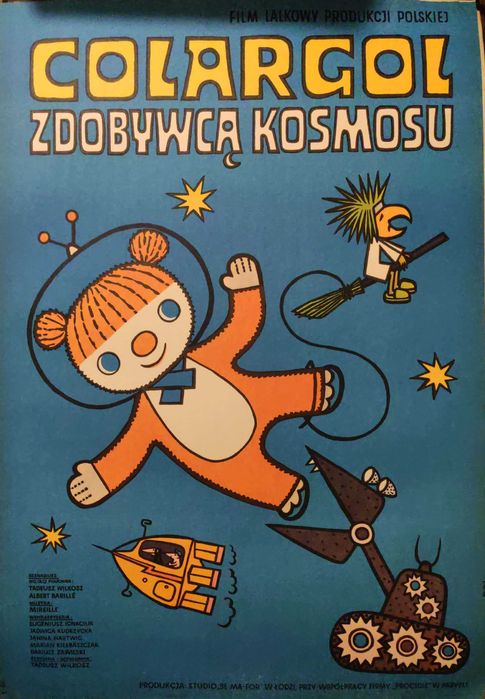 Plakat Colargol zdobywca kosmosu oryginał 1978r.