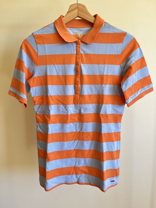 Polo Bogner original riscas laranja azul tamanho S premium