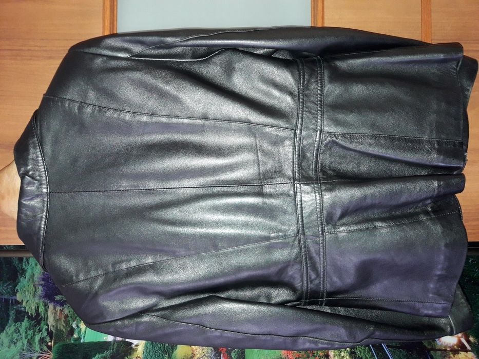 Кожаный женский пиджак