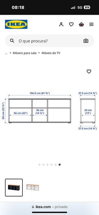Móvel de TV SKRUVBY Ikea