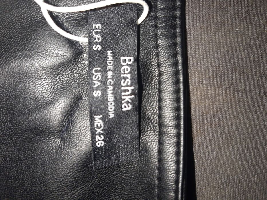 Spódnica Bershka rozm S skórzana czarna nowa