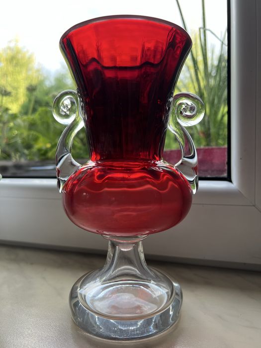 Amfora Tarnowiec PRL kolorowe szkło