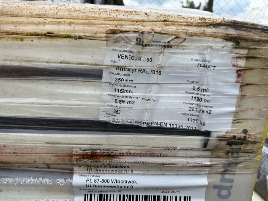 Blacha Venecja 350 D-Matt GRAFIT BUDMAT