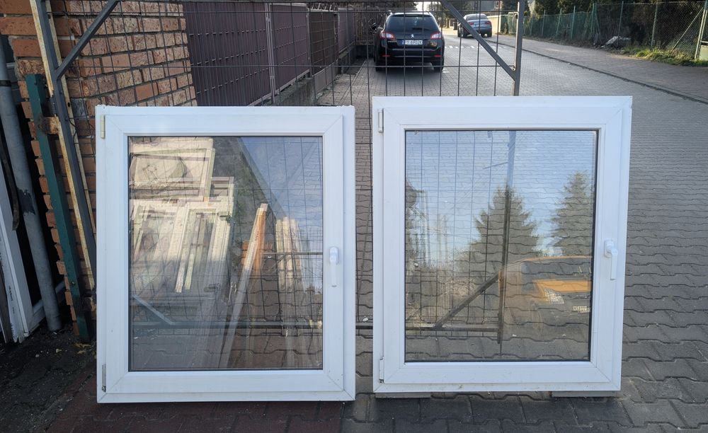 KR HAUS okno 101x116 99x116 białe używane okna drzwi POZNAŃ