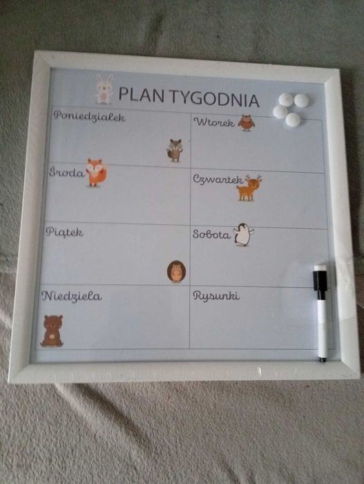 Smukee Tablica magnetyczna 40x40 cm plan planer tygodnia
