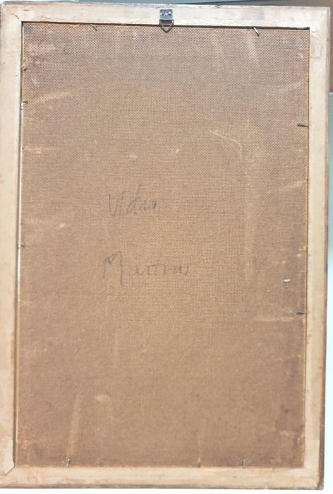 WALDEMAR: Aguarela paisagística "Aldeia escondida" assinada de 1976