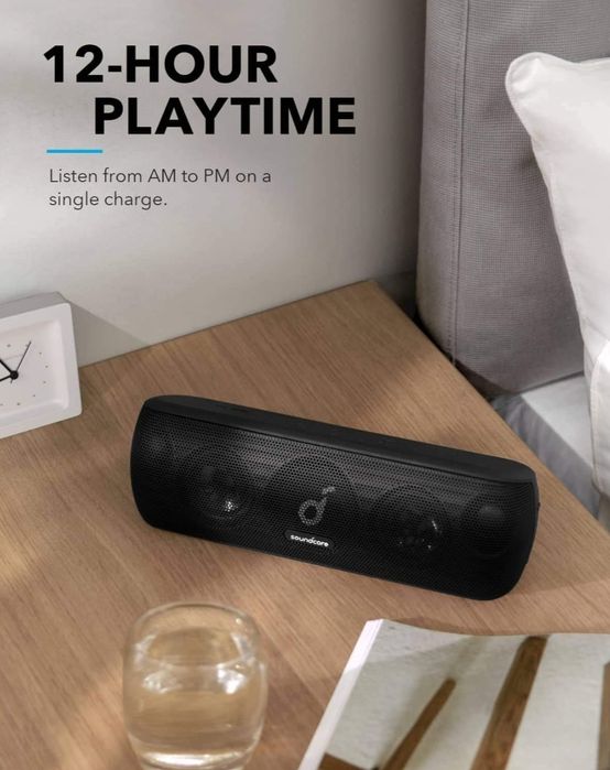 Soundcore motion + plus 30W 12h IPX7 EQ bass USB czarny nowy gwarancja