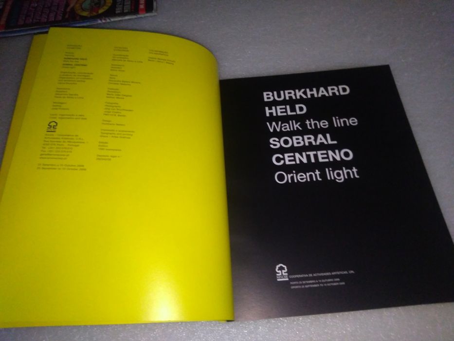 Livro arte BURKHARD HELD – Walk the line SOBRAL CENTENO – Orient light