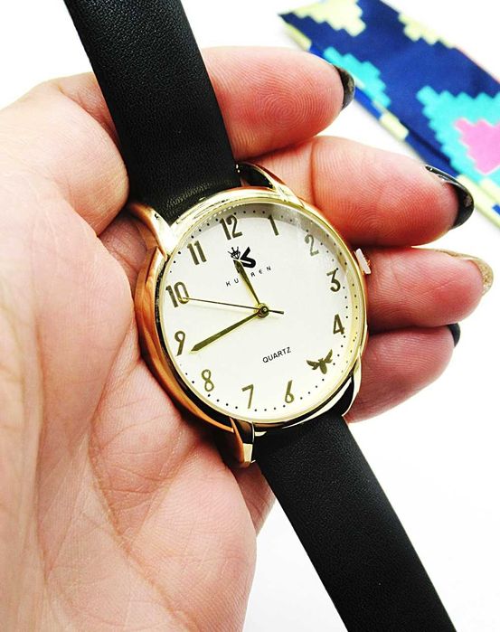 Zegarek damski klasyk pasek + materiałowy apaszka tarcza stal ZG116