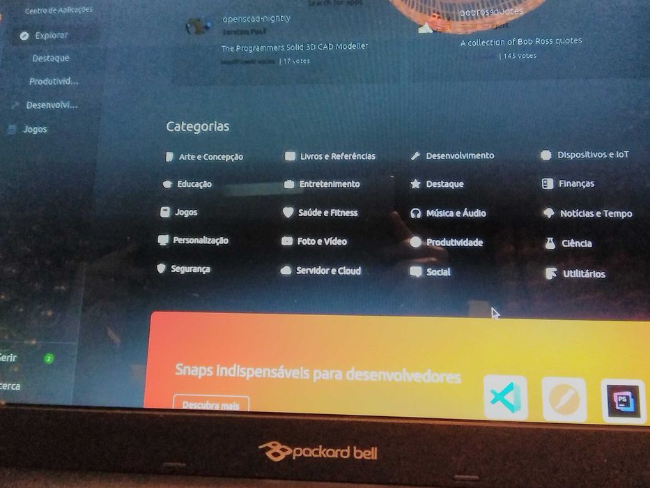 Laptop com Linux, fácil, actual e seguro
