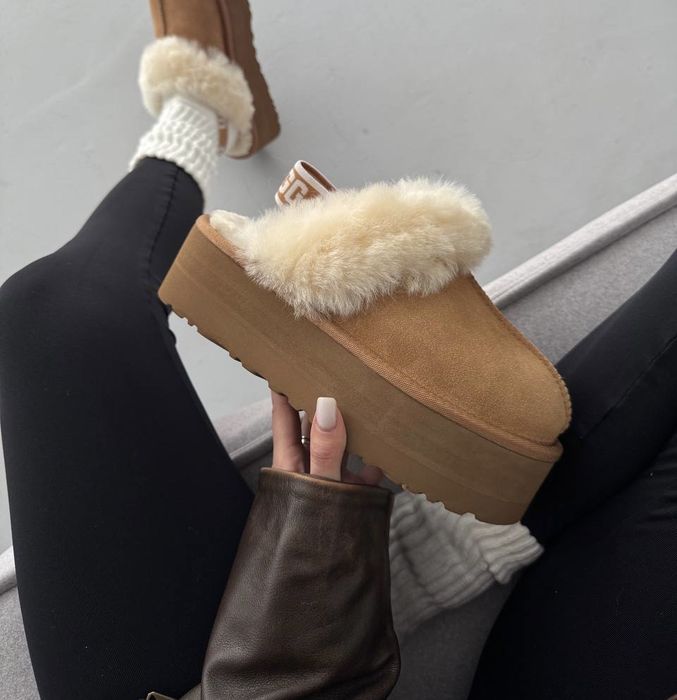 36-41 р угги UGG FUNKETTE CHESTNUT beige