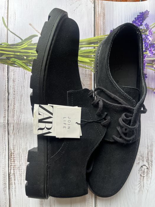 Чоловічі замшеві туфлі дербі Zara Join Life чорні
