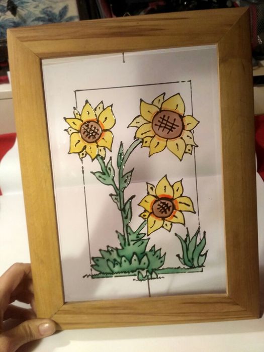Obrazek na szkle 30cm w ramie