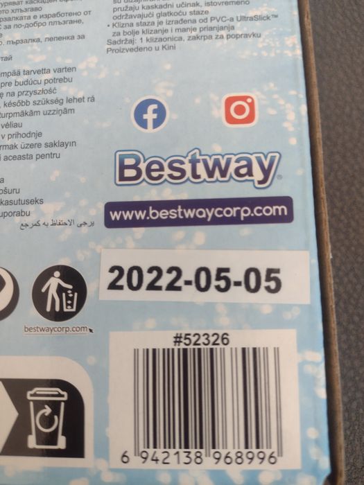 Ślizg H2O GO Bestway nowy duży 4,88m