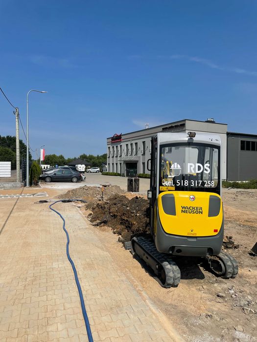 Usługi koparko-ładowarką, minikoparką, wyburzenia, transport