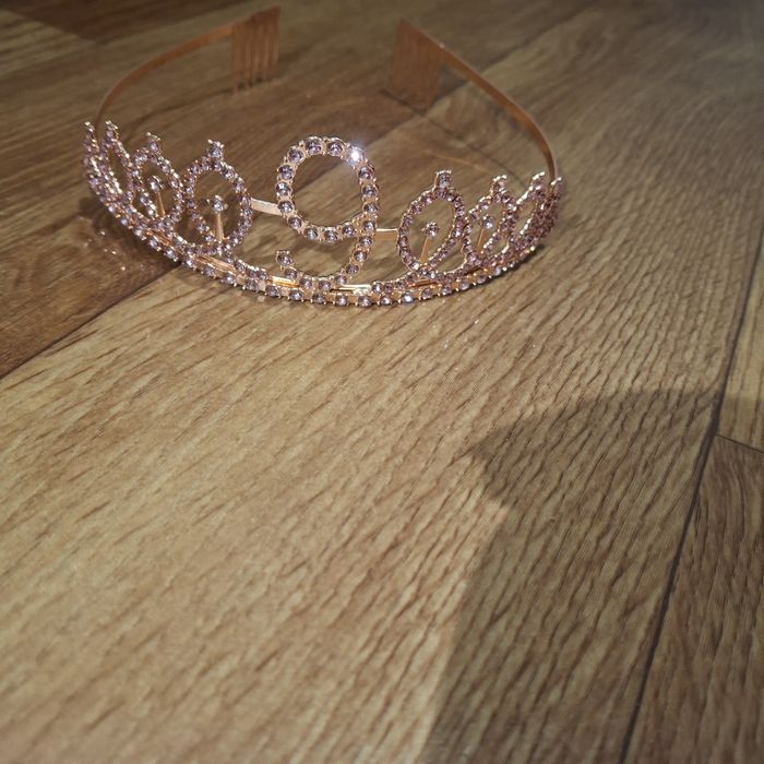 Обруч 9 років з рожевими каменями