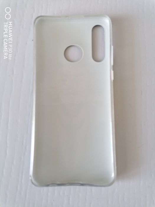 Czarne Etui do Huawei P30 Lite z Nadrukiem