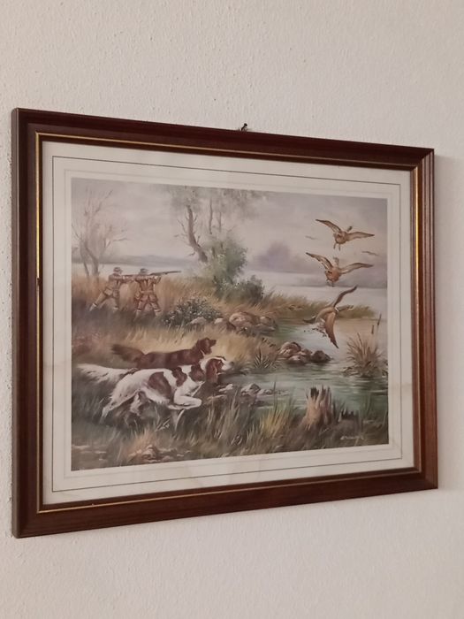 Quadro com imagem de caça