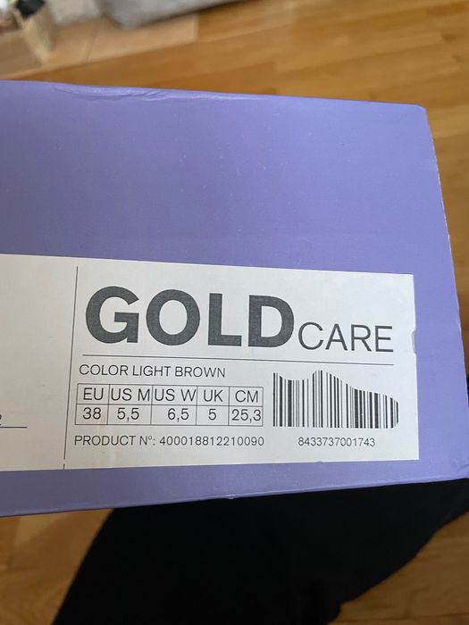 Półbuty Derby unisex GOLD CARE HENRI – brązowe – rozmiar 38