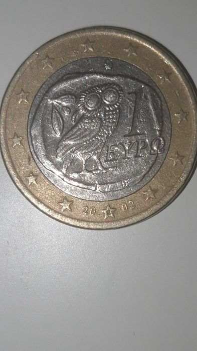 Moeda de 1 euro 2002 letra S.
