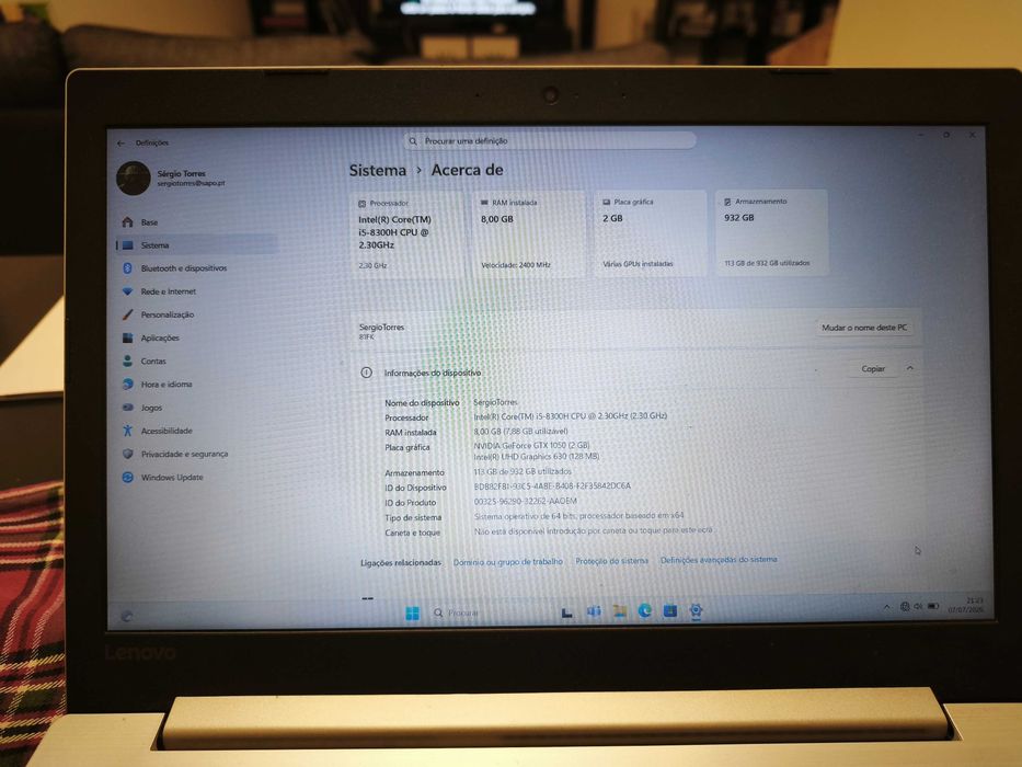 Portátil Ideapad 330 15" Lenovo