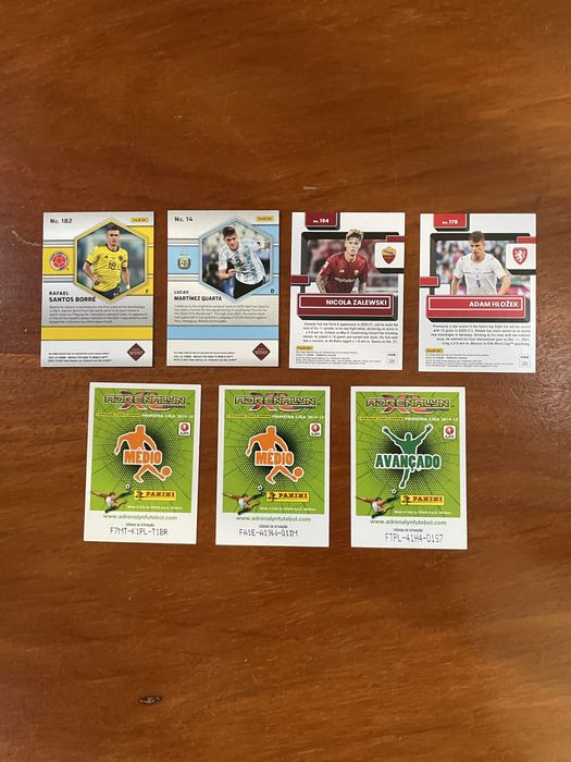 Lote 7x cartas futebol Panini [Envio grátis]