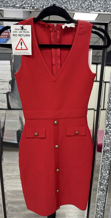 Sukienka Bandażowa Czerwona Nowa