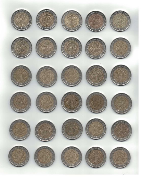 Conjunto de Moedas de 2 Euros