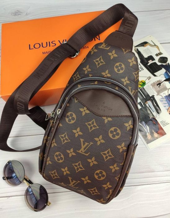 Сумка мужская слинг Louis Vuitton Луи Виттон чоловіча сумка слінг