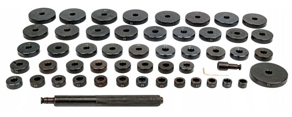 Ściągacz Tulei Łożysk Adaptery Prasy 18-74Mm 52El