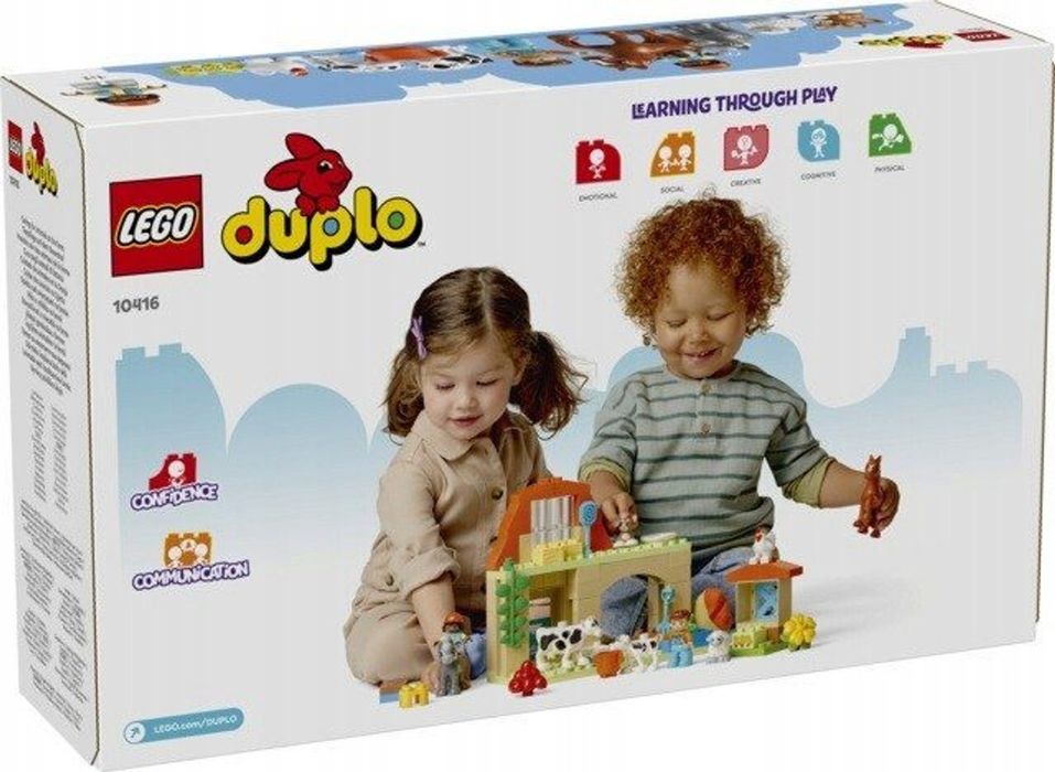 ZABAWKA dla dzieci DUPLO farma zwierzęta 74 elementy