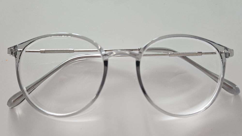 Okulary oprawki korekcyjne szare brązowe
