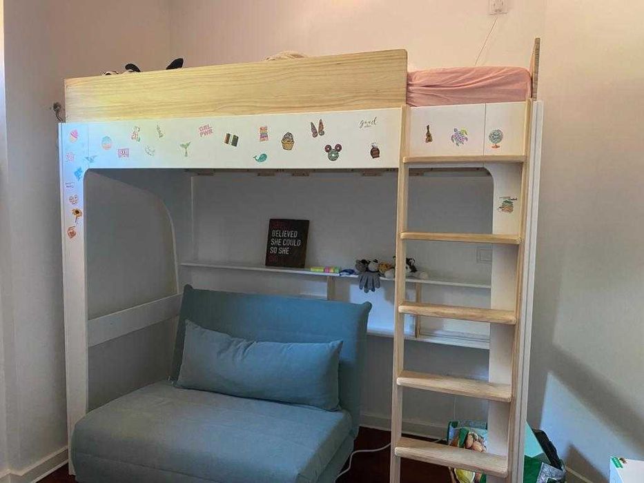 Cama beliche Júnior com design ou Cama elevada