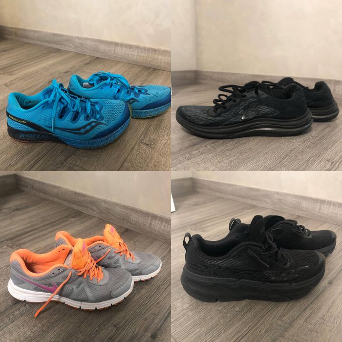 1)saucony; 2)under armour; 3)nike; 4)skechers go run
