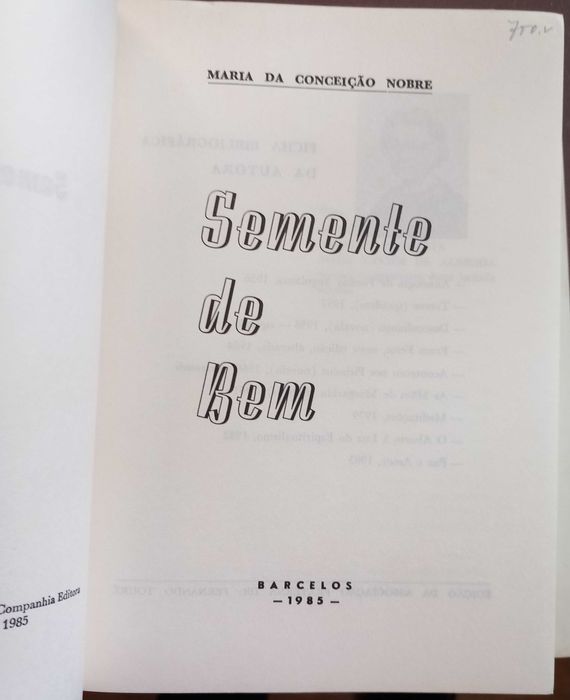 Livros de Maria da Conceição Nobre - portes incluídos