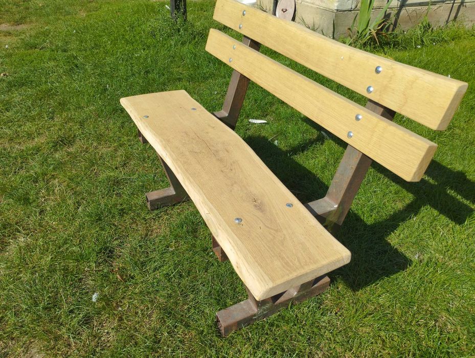 Ławka ogrodowa dębowa