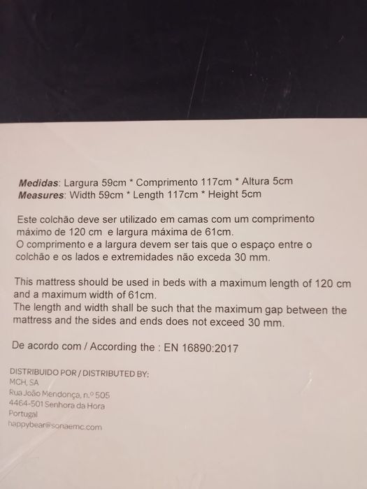 Cama de viagem com 2 colchões