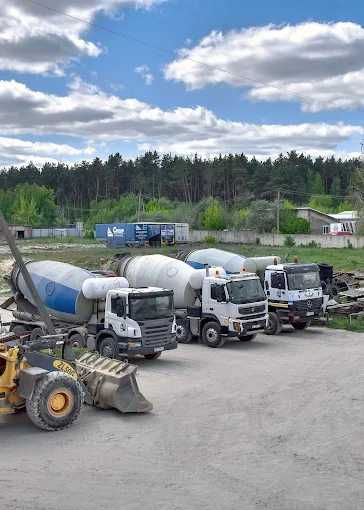 Якісний бетон із заводу, міксери, бетоновози