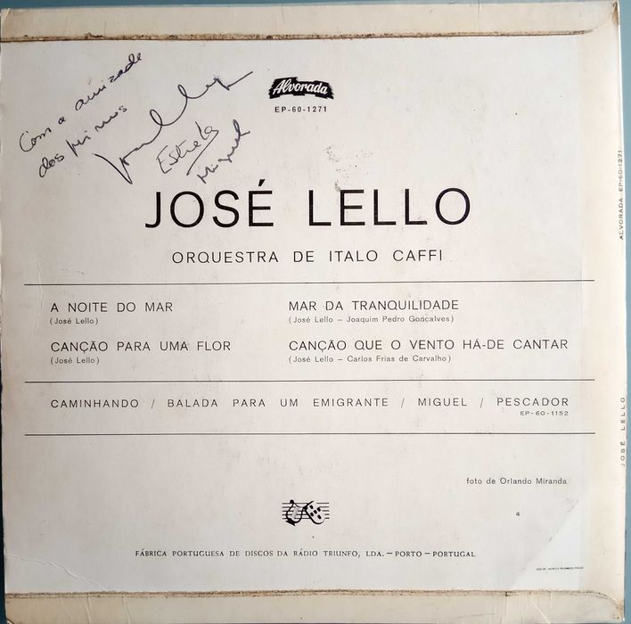 José Lello	- - - - -	A Noite do Mar	- - - - -	EP