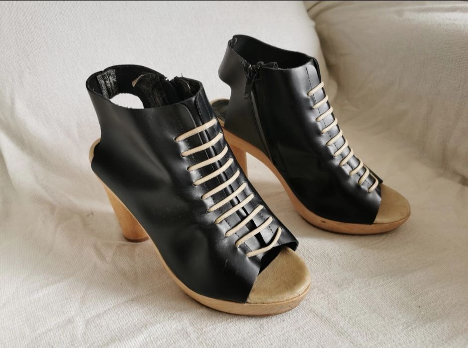 Tiger Of Sweden stylowe sandały botki na obcasie 38