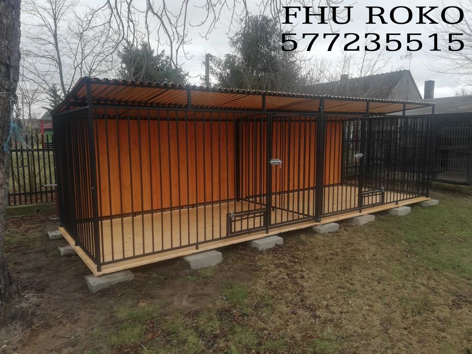 Kojec dla psów podwójny,klatka dla psa 6x2,boks dla zwierząt kojce