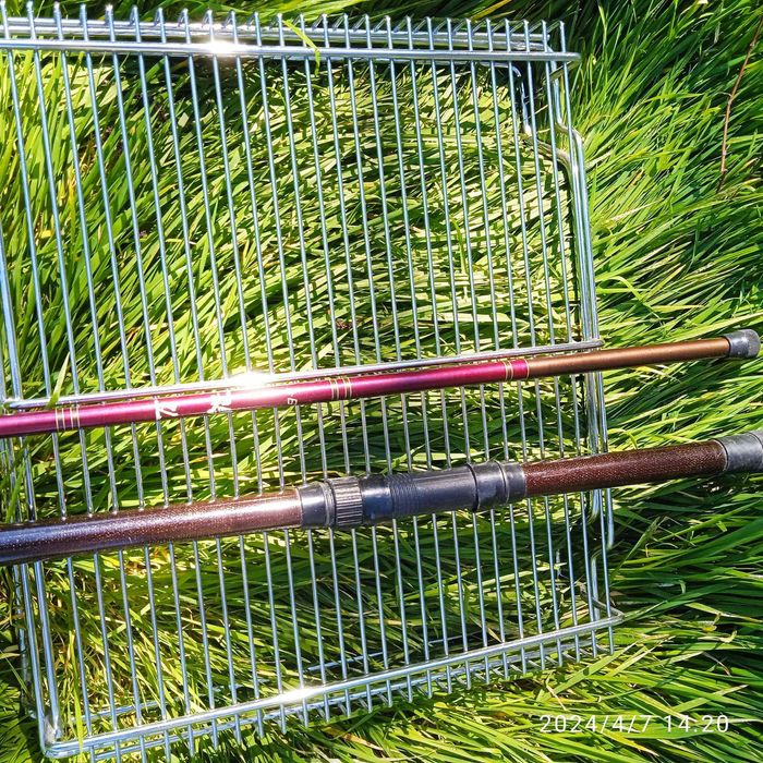 Удилище из стекловолокна и бамбука.