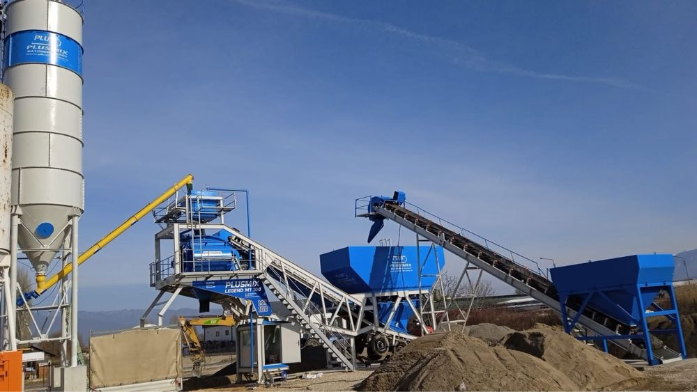 NOWY Mobilny Wezel Betoniarski 100m3/na godzine PLUSMIX