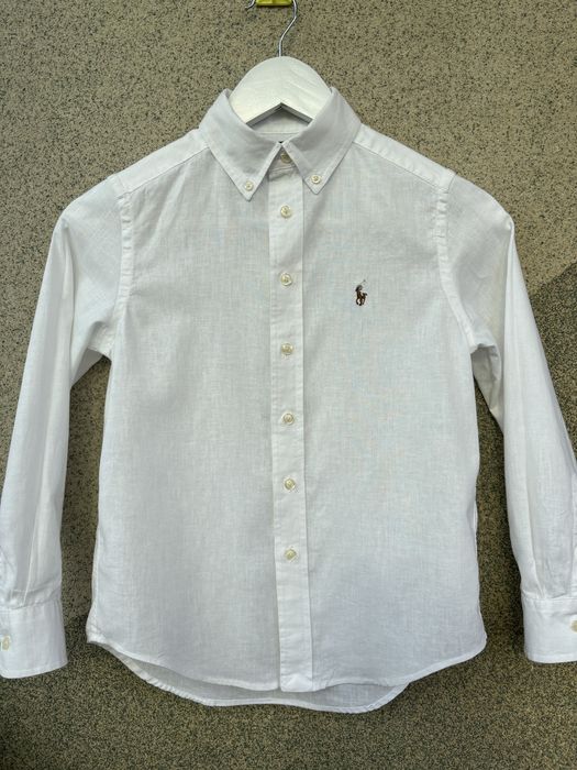 Біла льняна сорочка Polo Ralph Lauren оригінал 8 років