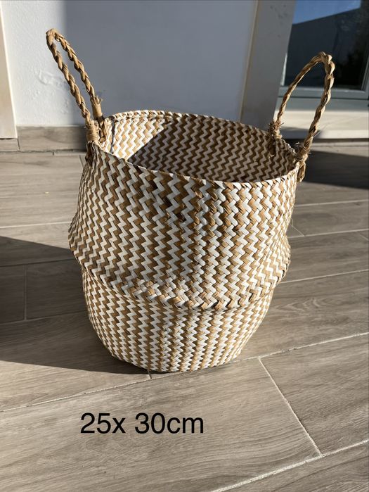 Vaso tipo cesto de verga